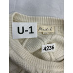 Womans Marled Sweater XL Cream Cable Knit Pullover Long Sleeve Photo 2