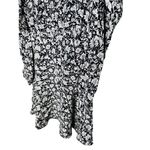 Joie  Black White Printed Silk Long Sleeve Hourglass Celyn Floral Dress Size 8 Photo 7