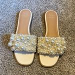 A New Day Women's Sandals with Pearl Accents - Cream - Bridal - Bachelorette Photo 0