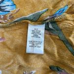 Lulus NWT  Laela Mustard Yellow Floral Print Crochet Swim Cover-Up Beachy Size M Photo 9