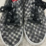 Vans  Size 7.5 Black, White Buffalo Plaid Skate Shoes Sneakers Photo 8
