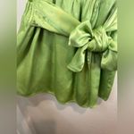RAYS FOR DAYS Avery Romper Fern Green Satin 100% Viscose Waist Tie Size M‎ Size M Photo 7