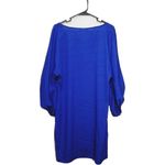 Single, women’s size small, long sleeve, midi, sheer, lightweight dress Blue Photo 1