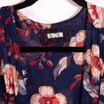 Reformation  Guava Floral Flower Print Pattern Chiffon Wrap Tie Mini Dress 2 Photo 1