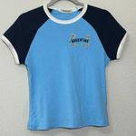 Free People NEW Ragabond Embroidered National Sport Tee Large Argentina Blue $68 Photo 0