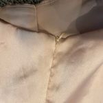 ZARA  Corset Womens Small Satin Cropped Light Pink Beige Sleeveless Smocked Zip Photo 4