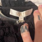 WAYF  NWT lace sheer floral pattern black mock neck blouse in XS Photo 1