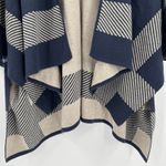 CAbi Open Front Wrap Shawl Reversible Cardigan Sweater Blue Style 3163 Size XS/S Photo 3
