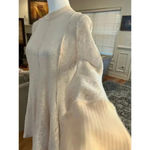 Free People  coffee in the morning tunic shirt boho cream long sleeve size small Photo 5