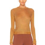 Free People Semi Sheer H2O Sweater Tiger Eye Small New Photo 0