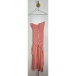House Of CB  Ivana Gathered Asymmetric Dress in Apricot Size Large Photo 5