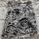 Isa & Stef Inc. floral Black and Gray lined knee length Patterned Skirt, size S Photo 0