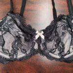 Victoria's Secret Victoria’s Secret Body by Victoria Unlined Demi Black Lace Bra Size 34D Photo 1