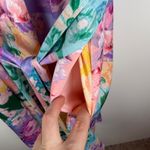 Lane Bryant  Floral Dress Sz 18/20 Multicolor Pastel Patchwork Tie Waist Vibrant Photo 1