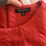 Sharagano Women's  Dress Pockets 3/4 Sleeve Quilted Design Back Zip Peach Size 10 Photo 3