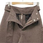 Free People  Belted High Waist Wide Leg Pants Brown Tweed Trouser Women’s Size 2 Photo 5