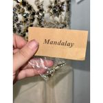 NWT Mandalay White Silk Silver Beaded Short Midi Evening Gown Dress Women Size 2 Photo 12