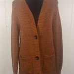 Abercrombie & Fitch brown aberceombie chunky knit cardigan pockets small button Photo 0