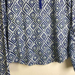 San Soleil Womens Long Sleeve Shirt Size Small Blue Top 1/4 Zip Diamond UV UPF Photo 3