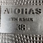 ALOHAS  Marshmallow Women's Black Leather Slingback Sandals Size 7.5 Photo 7