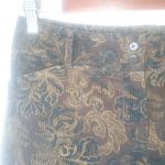 Harolds 2 30x20 Chocolate Paisley Courderoy Crop Pants Brown Photo 3