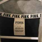 PINK - Victoria's Secret VS PINK Victoria’s Secret Gray Black 1/4 Zip Dog Logo Pullover Sweatshirt‎ Large Photo 1