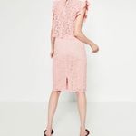 ZARA 2PC Pink Lace Ruffle Drop and MIDI Skirt Snall Photo 1