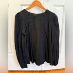 Greylin  Miriam Pouf Sleeve Inset Trim Blouse size Small Photo 2