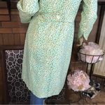 EXPRESS COTTON GREEN & BLUE FLORAL PRINT TRENCH JACKET (M) Photo 9