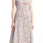 Theory  Dress Printed Cut-Out Midi Dress NWT Photo 0