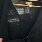 Notations  Black Cardigan Top Set Tie Front 3/4 Sleeve Knit S‎ Photo 2