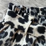 ZARA black leopard belted shorts Photo 3