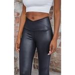 ✨90 Degree By Reflex Faux Leather Flared Leg Yoga Sz Medium Pants✨ Black Photo 3