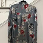 Women's Long Sleeve Floral V Neck Tops Casual Tunic Loose Shirt Button Up Shirt Multi Size L Photo 2