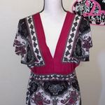 Cristina Love patterned v-neck v-back midi dress Photo 1