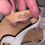 Born Shoes Born white leather sandals Woman’s 9 Heels Colorful Tassels Ankle Strap Photo 9