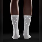 Lululemon  NWT Power Stride White Casual Crew Socks with Polka Dots Reflective M Photo 1
