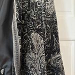 Chico's  Size‎ 3 Elegant Black Gray Velvet Burnout Paisley Blazer Jacket Size XL Photo 5