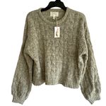 Jessica Simpson  Sweater Women’s Medium Green With Browns Oranges Soft Ribbed NWT Photo 0