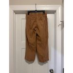 Athleta Linen Textured Wide Leg Cropped Pants Brown Tan Striped Women’s Size 6 Photo 3