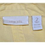 Chico's Butter Yellow Button Front Linen Jacket Size 3 XL 3/4 Roll Tab Sleeves Photo 10
