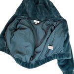 Philosophy  Faux Fur Hooded Jacket Coat Green Size S Boho Photo 4
