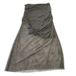 Anthropologie By  Sheer Ruched Shimmer Dress Gray NEW Size XL Cocktail NYE party Photo 4