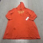 Calvin Klein  Women's Oversized Orange Drawstring Pullover Hoodie 2X NWT Photo 0