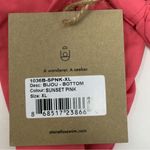 Stone Fox Swim Bijou Strappy Thong Bikini Bottom Sunset Pink High Cut Size XL Photo 7