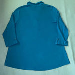 Karen Scott cotton 3/4 button tab sleeves chest pockets collar size XL Photo 1