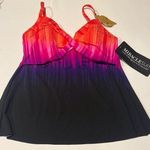 MiracleSuit  NWT ombré tankini swim orange pink purple size 8 $142 Photo 0