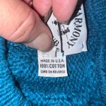 Lake Harmony Rowing Club Blue Cotton Cable Knit Sweater Medium Vintage Made USA Photo 4