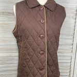 L.L.Bean  Women's Insulated Quilted Vest Brown/Multi Plaid-Small Photo 0