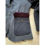 Ted Baker  London Blue Wool‎ Sleeve Textured Coat Jacket Removable Collar Size 6 Photo 3